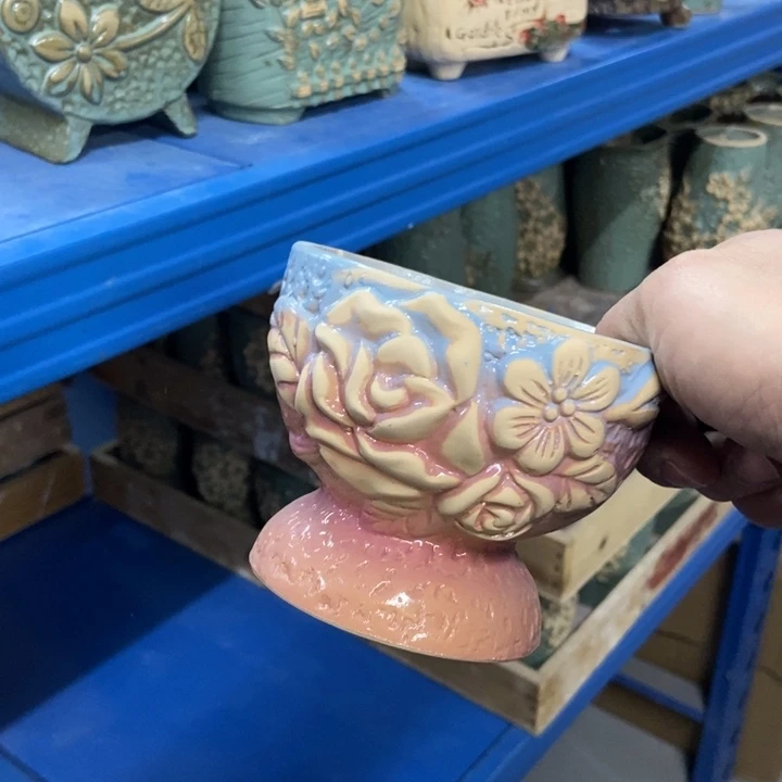 陶瓷花盆单场满9.9发10*8.5