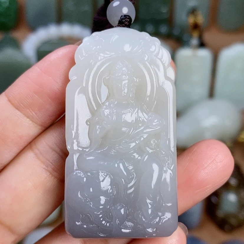 【闪购商品】未镶嵌和田玉挂件普贤菩萨