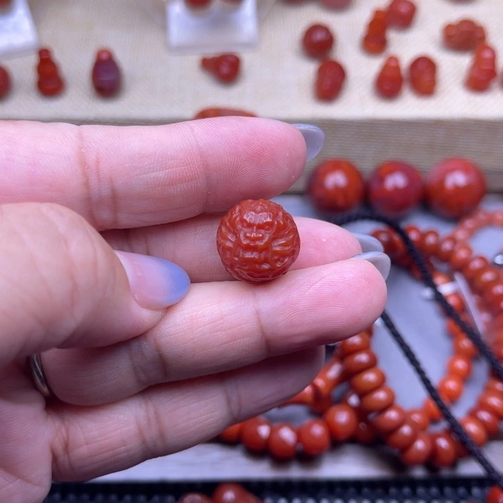 手串未镶嵌南红玛瑙龙珠