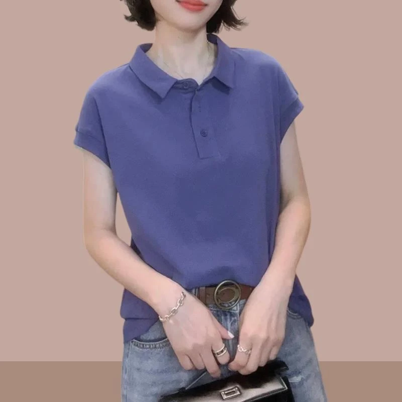 女装2025新款夏季时尚减龄妈妈装上衣洋气休闲百搭polo领短袖t恤