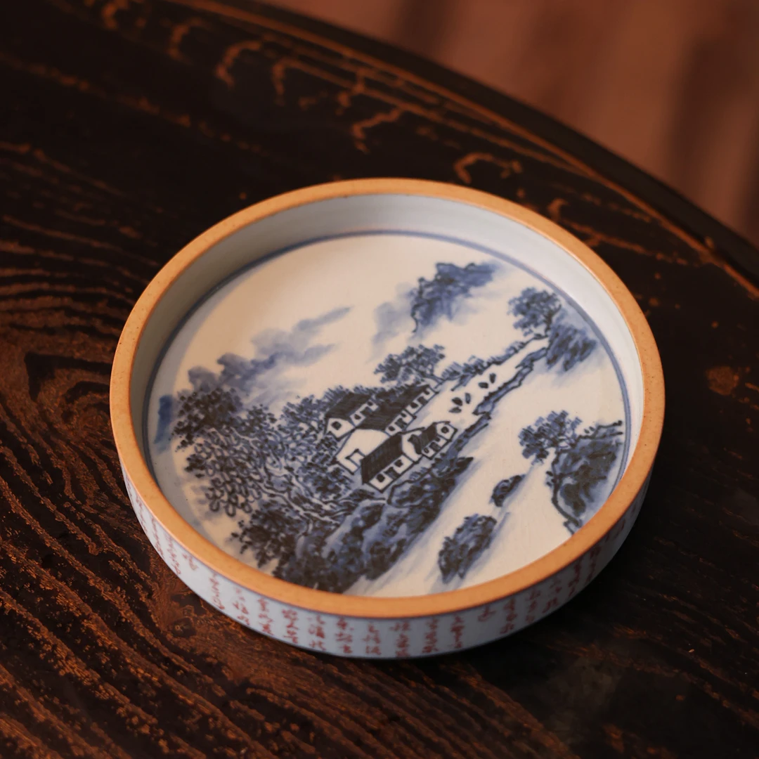 斋居  山水圆壶承（朴承0184）