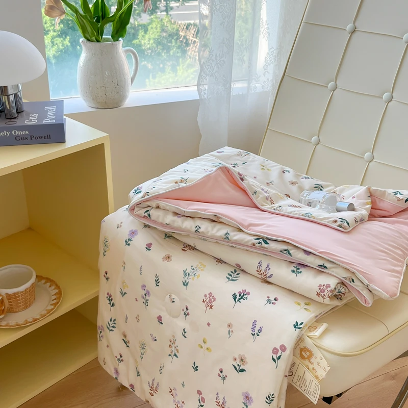 【米布町】冰纱双拼凉感夏被空调被单人双人可机洗A面全棉B面小冰皮