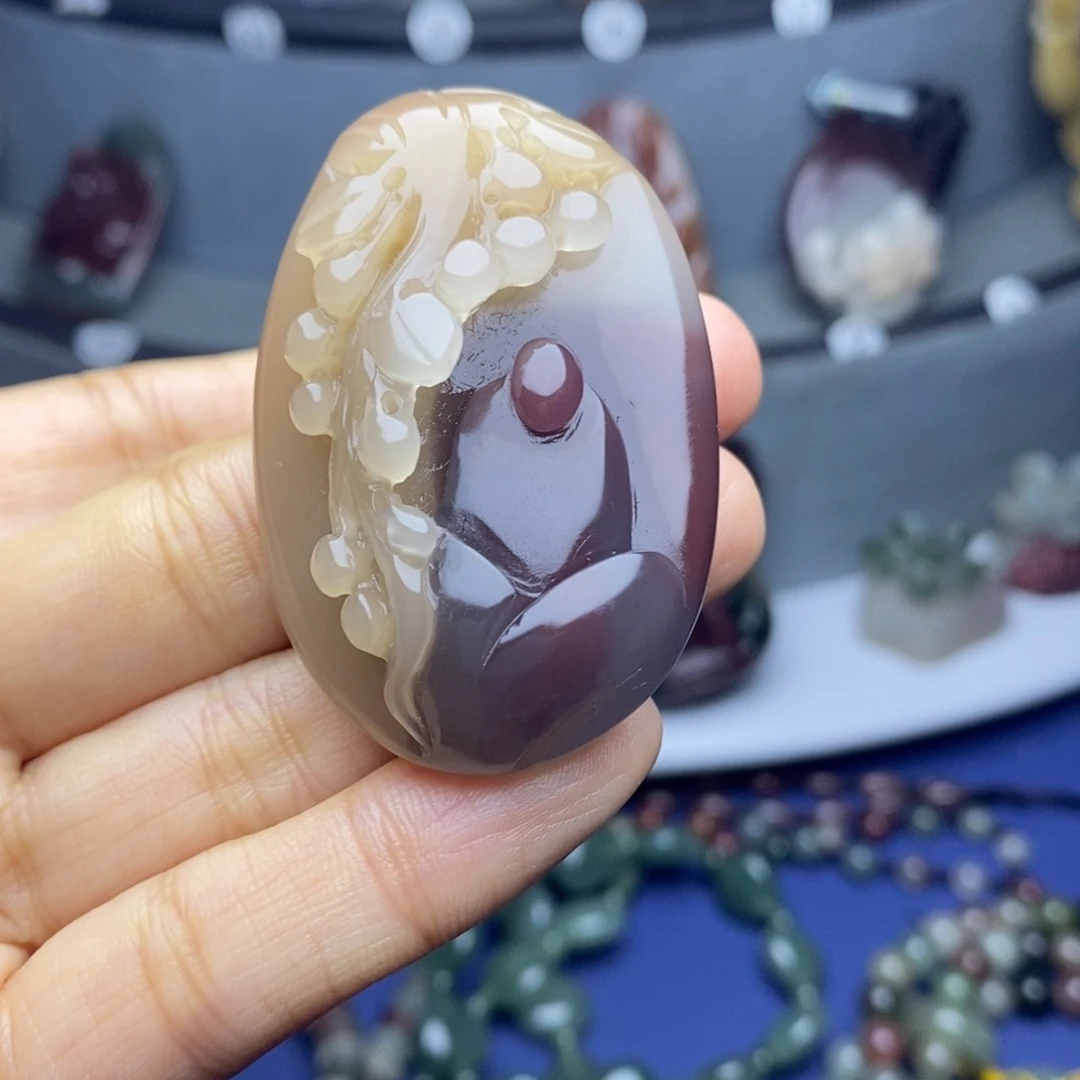 玛瑙/玉髓未镶嵌吊坠(不含链)