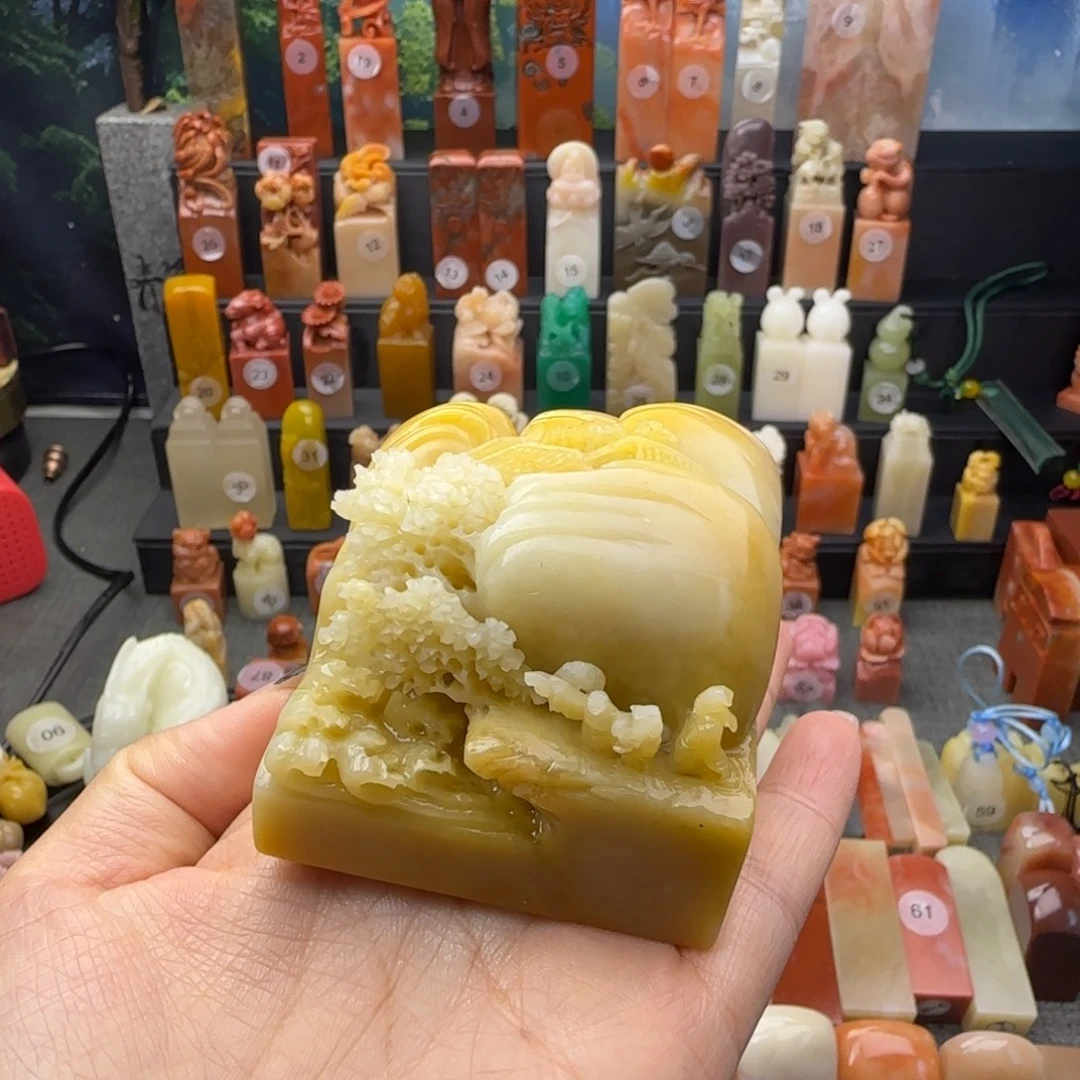 印石寿山石山水摆件