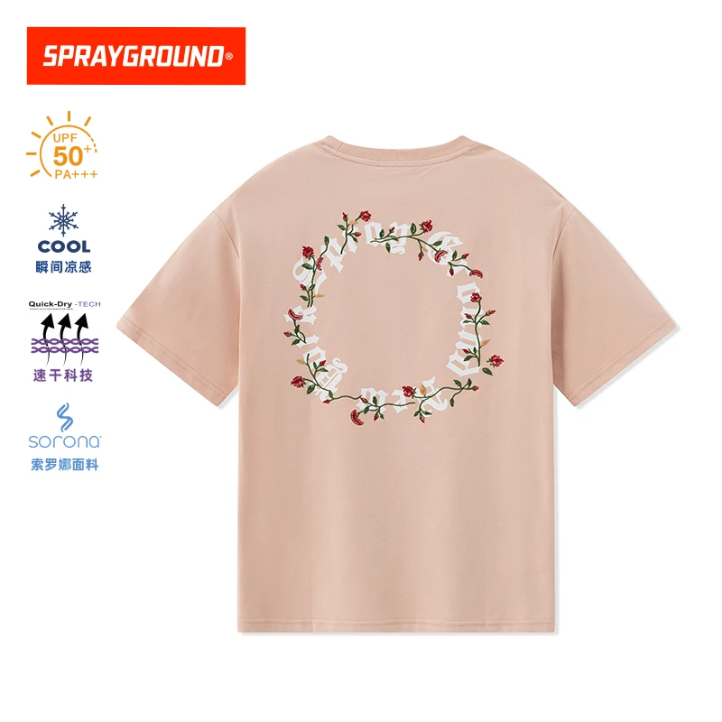 【618特惠】SPRAYGROUND 鲨鱼嘴短袖T恤夏季圆领潮流百搭情侣宽松HD