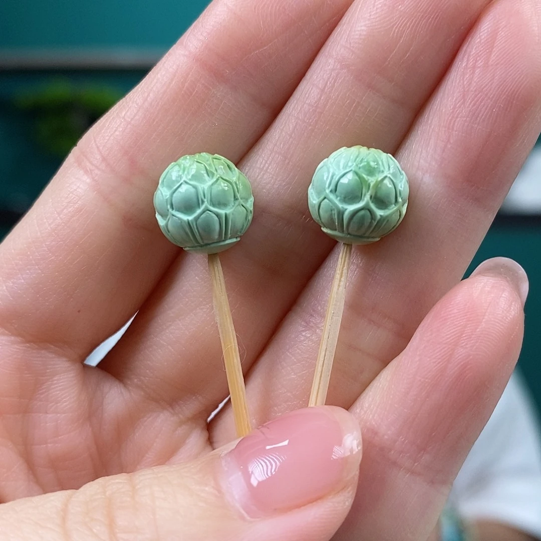 糯***米未镶嵌绿松石珠宝奇石