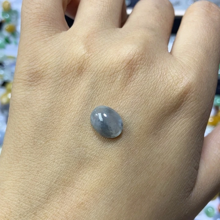 翡翠散珠沁*裸石蛋面