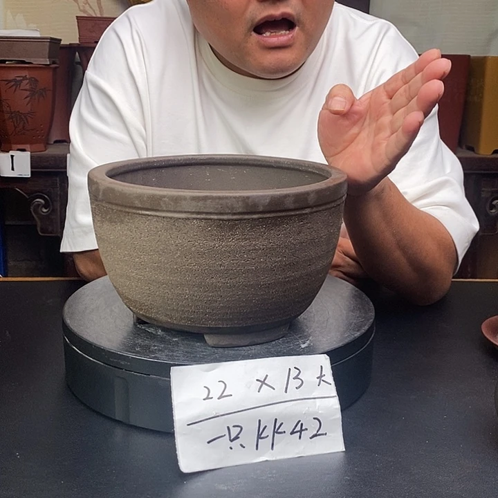 紫砂花盆货号一只KK42