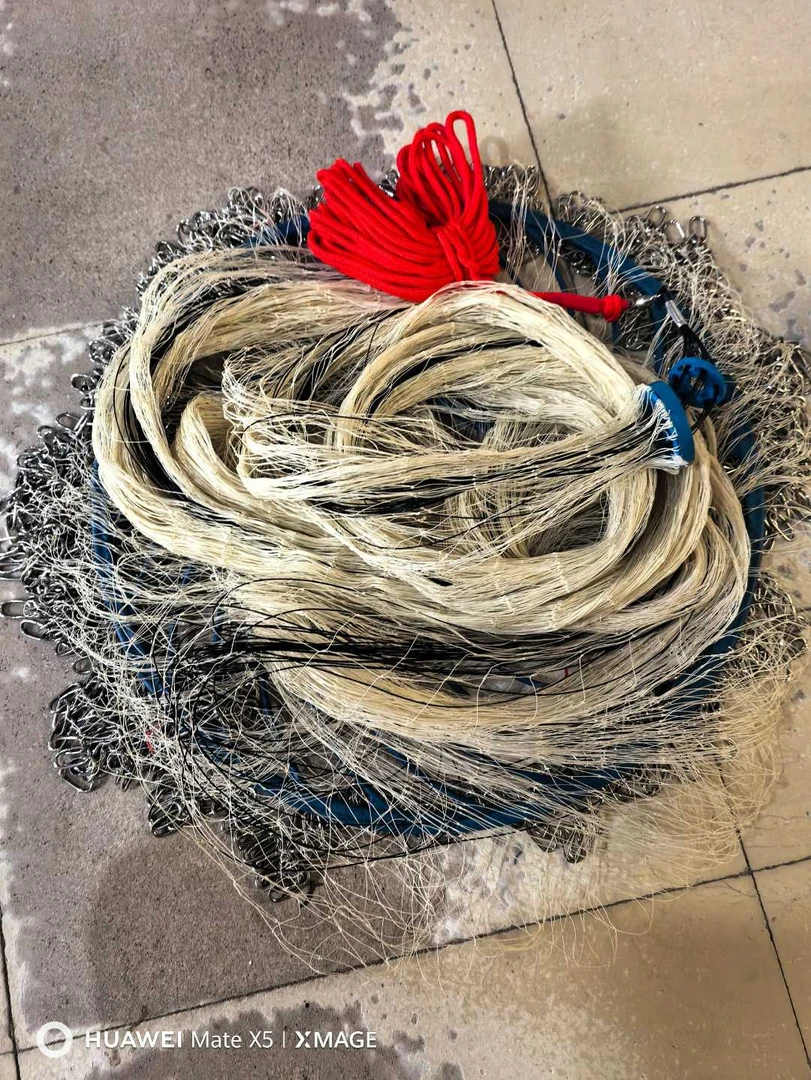 纯手工大力马8遍12遍（5号线60渔具不锈钢链条大力马线渔网户外