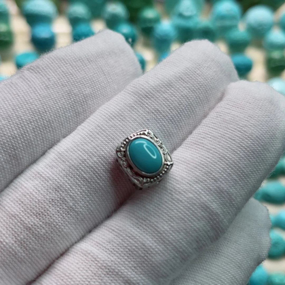 绿松石珠宝奇石银S925镶嵌