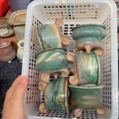 紫砂花盆微瑕297口径6厘米左右