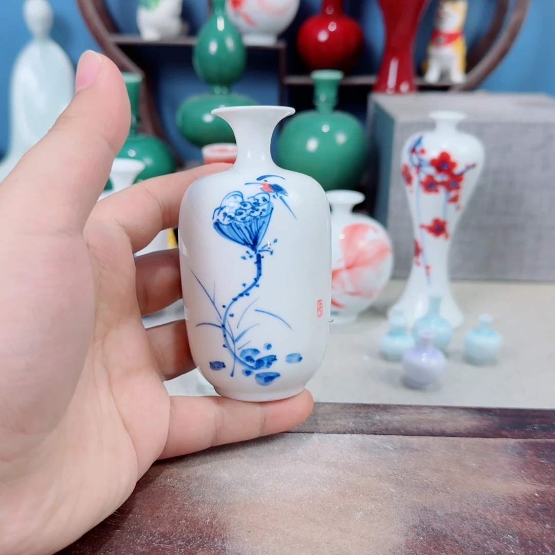 陶瓷手工小花器摆件