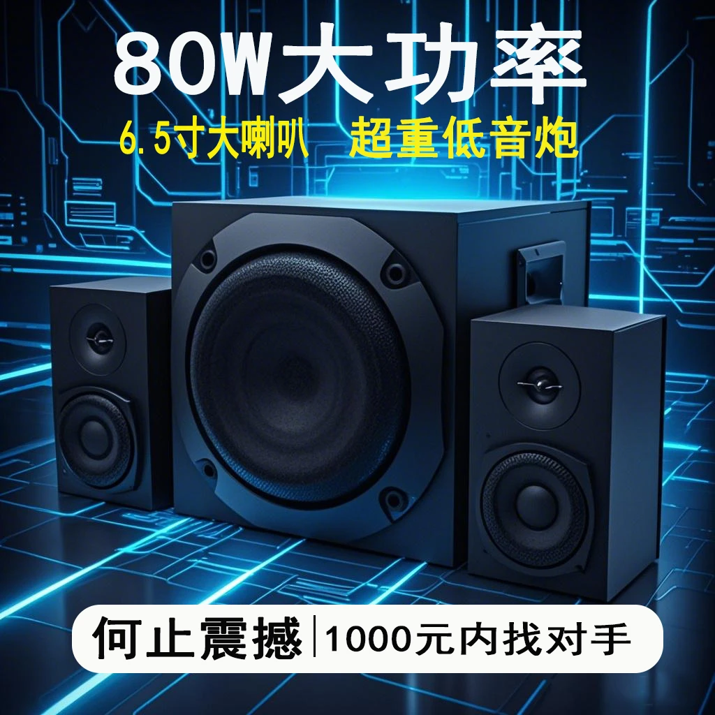 德国巨炮2.1高音质电脑立体声音响多媒体手机蓝牙低音炮超重低音