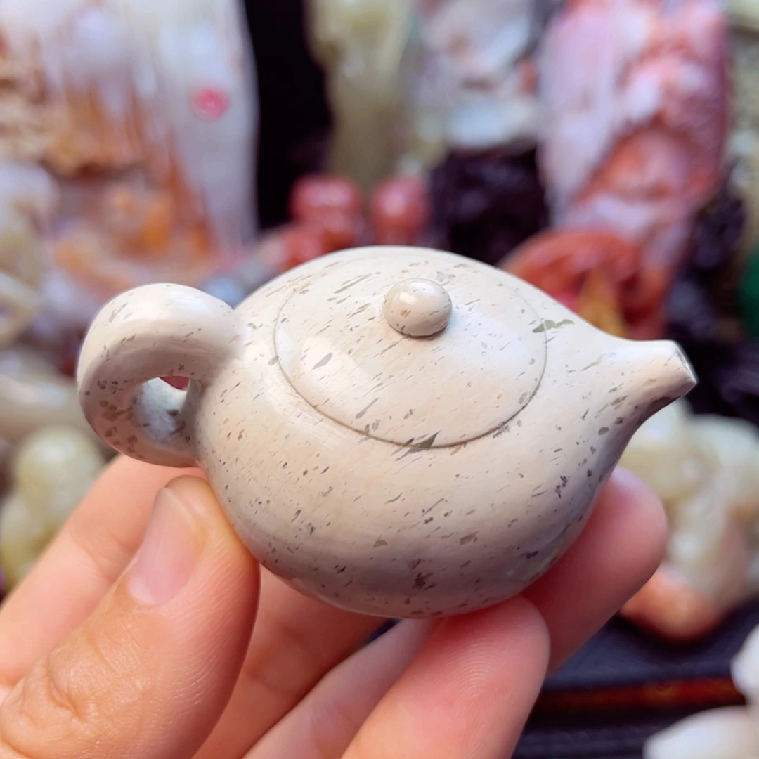 寿山石茶壶手玩件