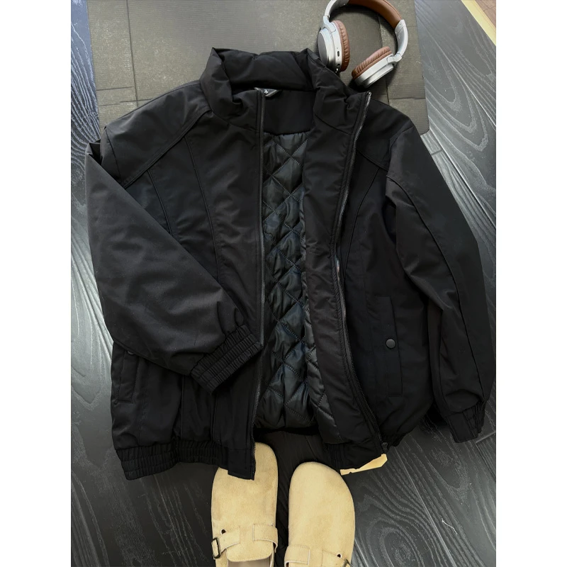 cleanfit飞行员夹克棉服男款冬季美式bomber短款立领棉衣解构外套