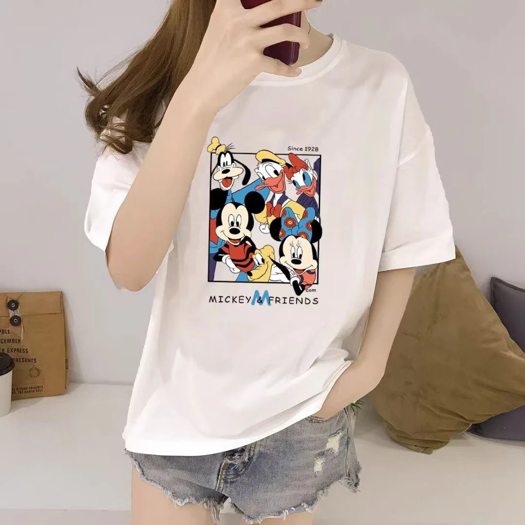 【魔爸优选】百搭设计感中长款圆领时尚大版常规款T恤短袖纯色