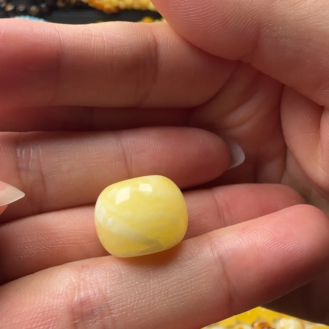 君***啊蜜蜡未镶嵌颈饰白花蜡妖花墩子吊坠