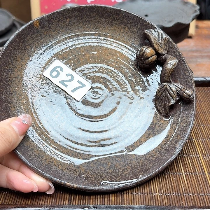 纯手工制作粗陶茶具