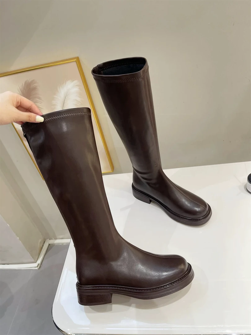 新款瘦腿神器时尚百搭秋冬女士长筒骑士靴913-1B