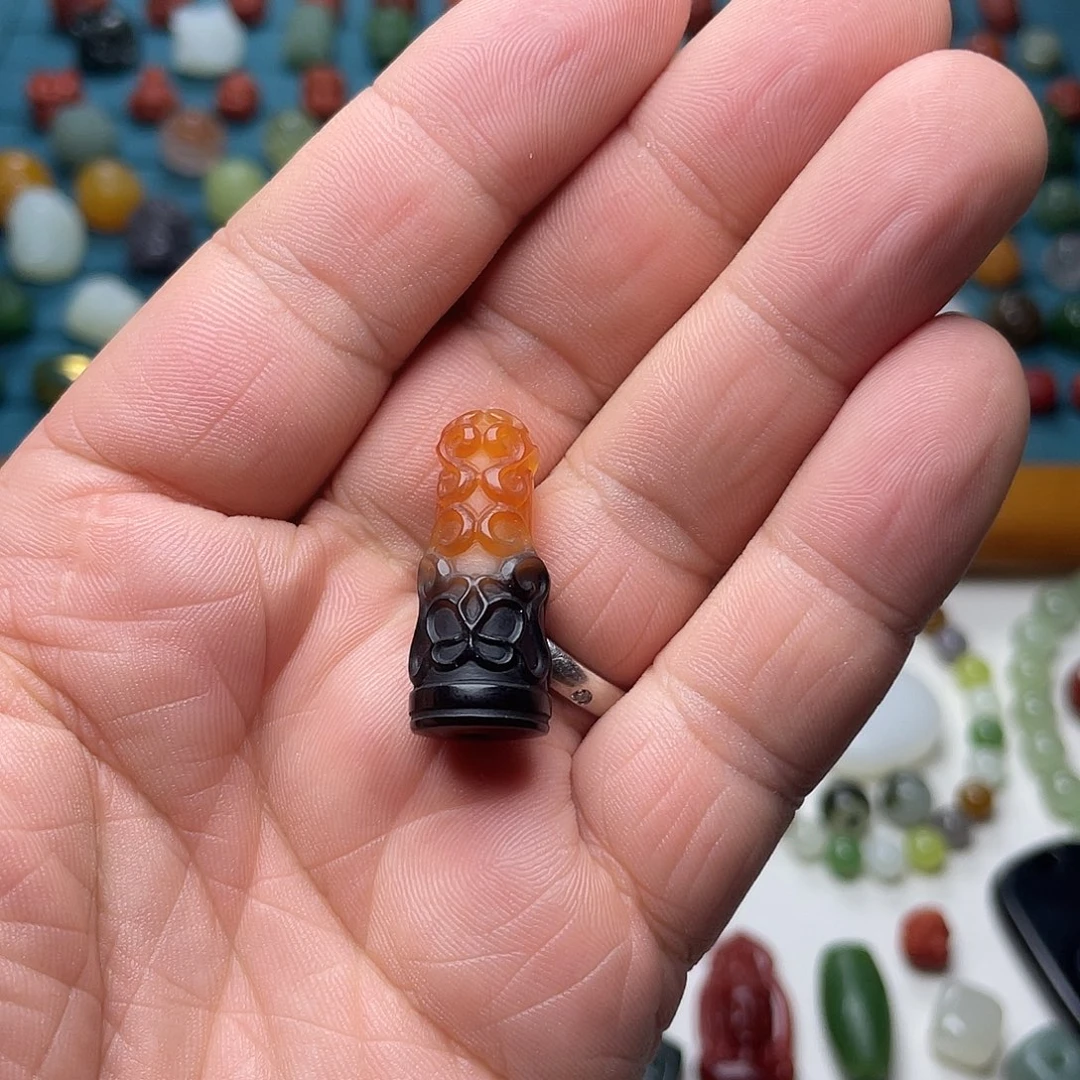 雪***松玛瑙/玉髓颈饰未镶嵌