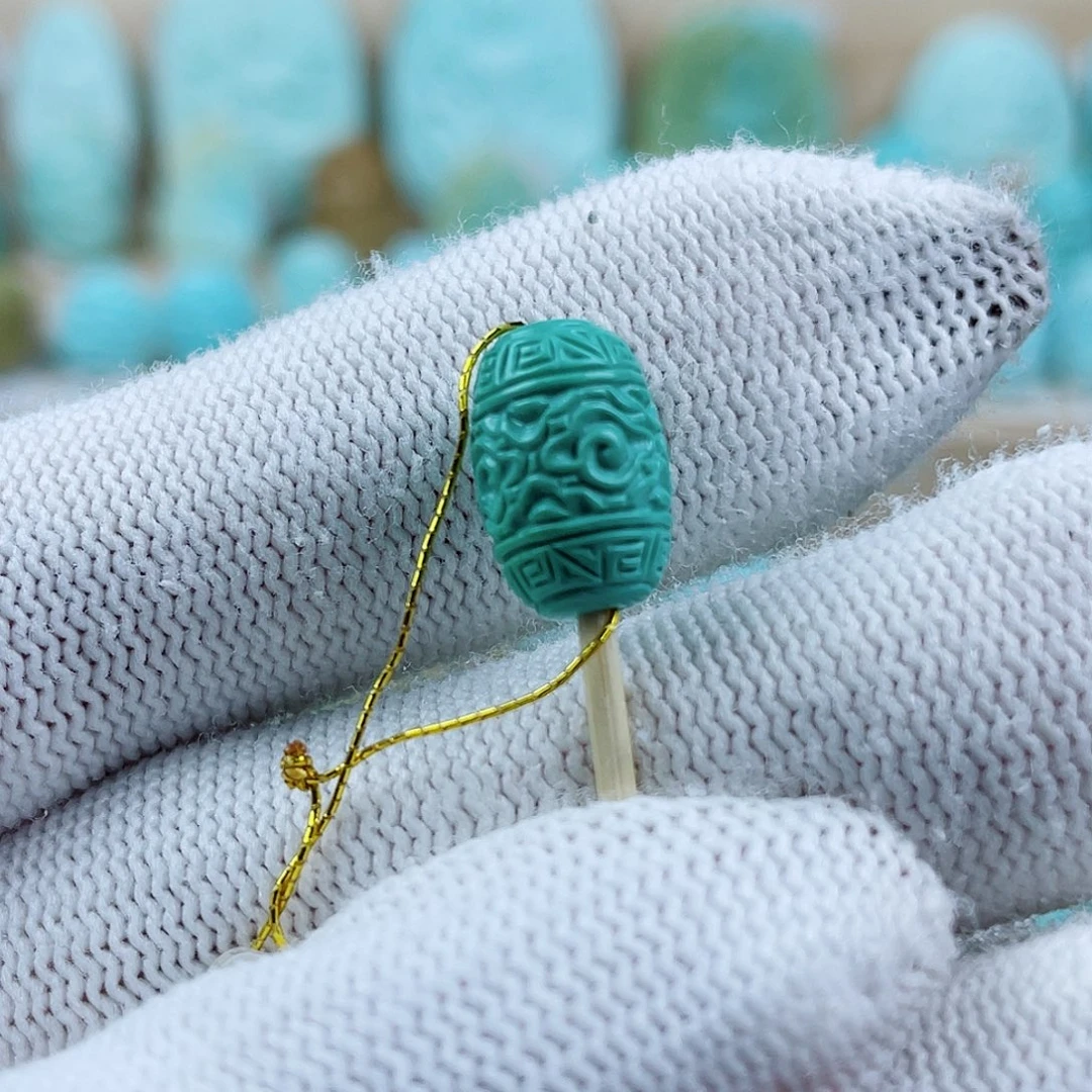 未镶嵌绿松石珠宝奇石配饰卡8.5❌13