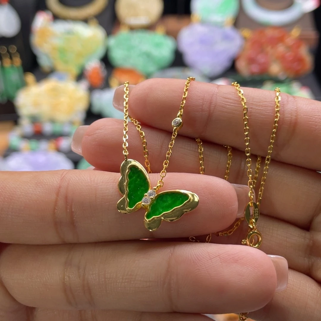 翡翠未镶嵌颈饰代编织