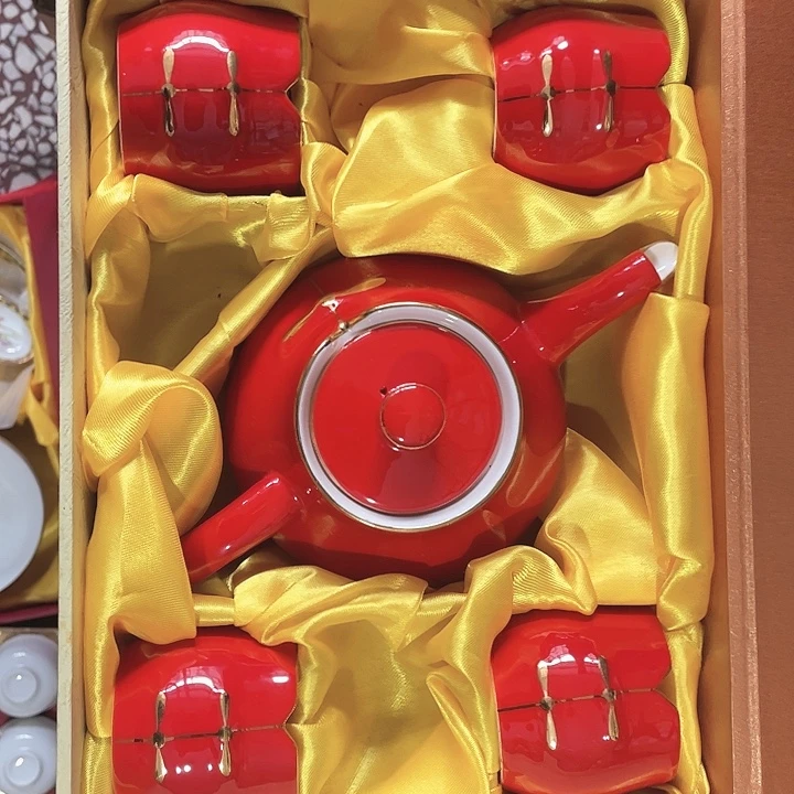 精品手绘骨质瓷茶具