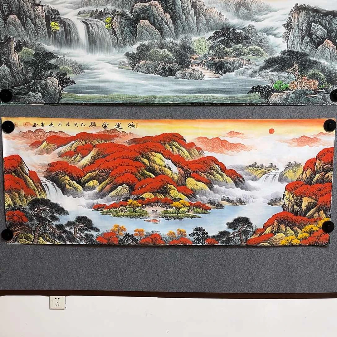 山***）国画1.8米长鸿运当头