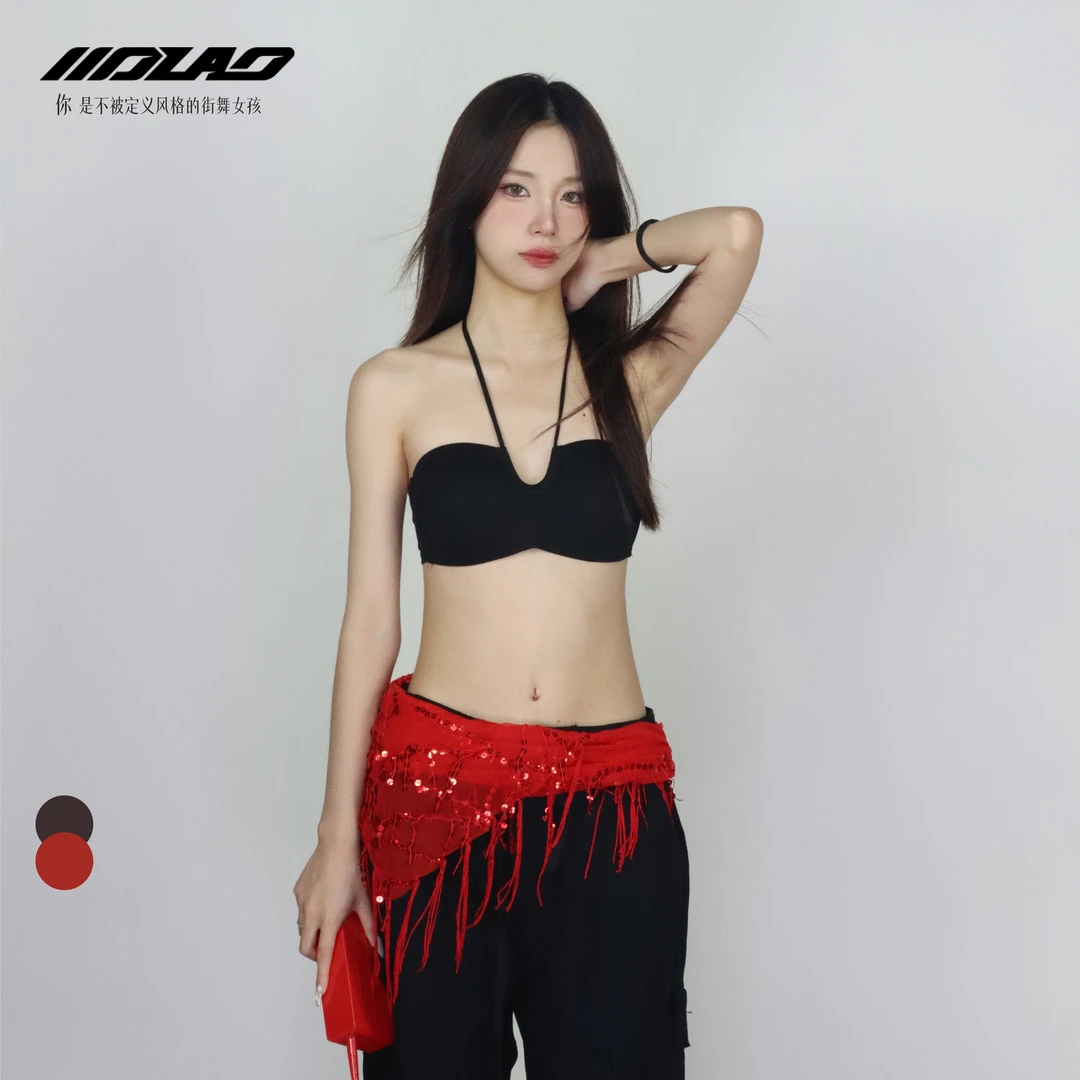 【达人专属】运动美背性感聚拢欧美jazz辣妹吊带野性通勤夏季1012