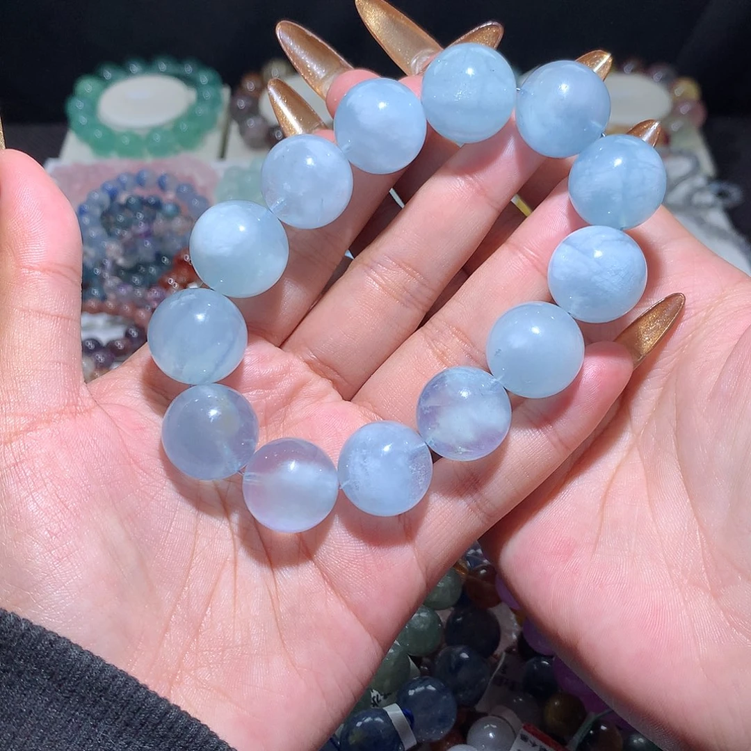 未镶嵌手链水晶蓝天白云海蓝宝18
