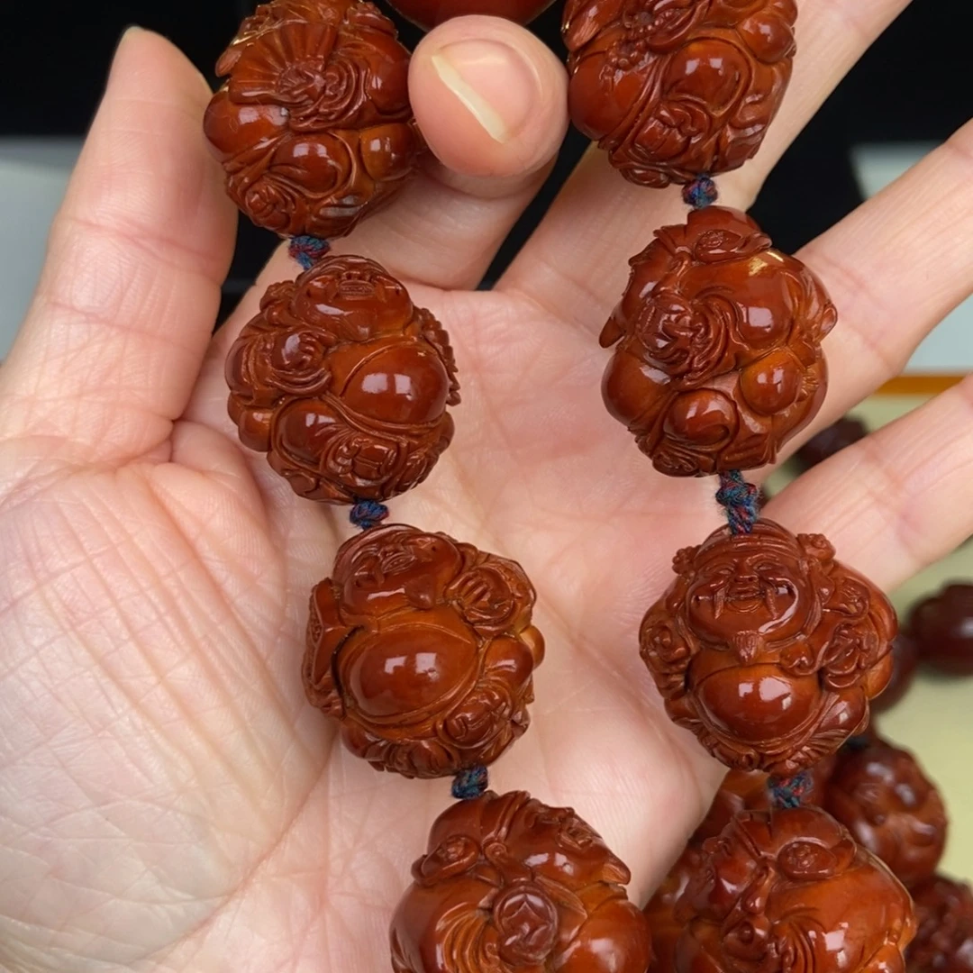 好***安橄榄核吊坠高货财神