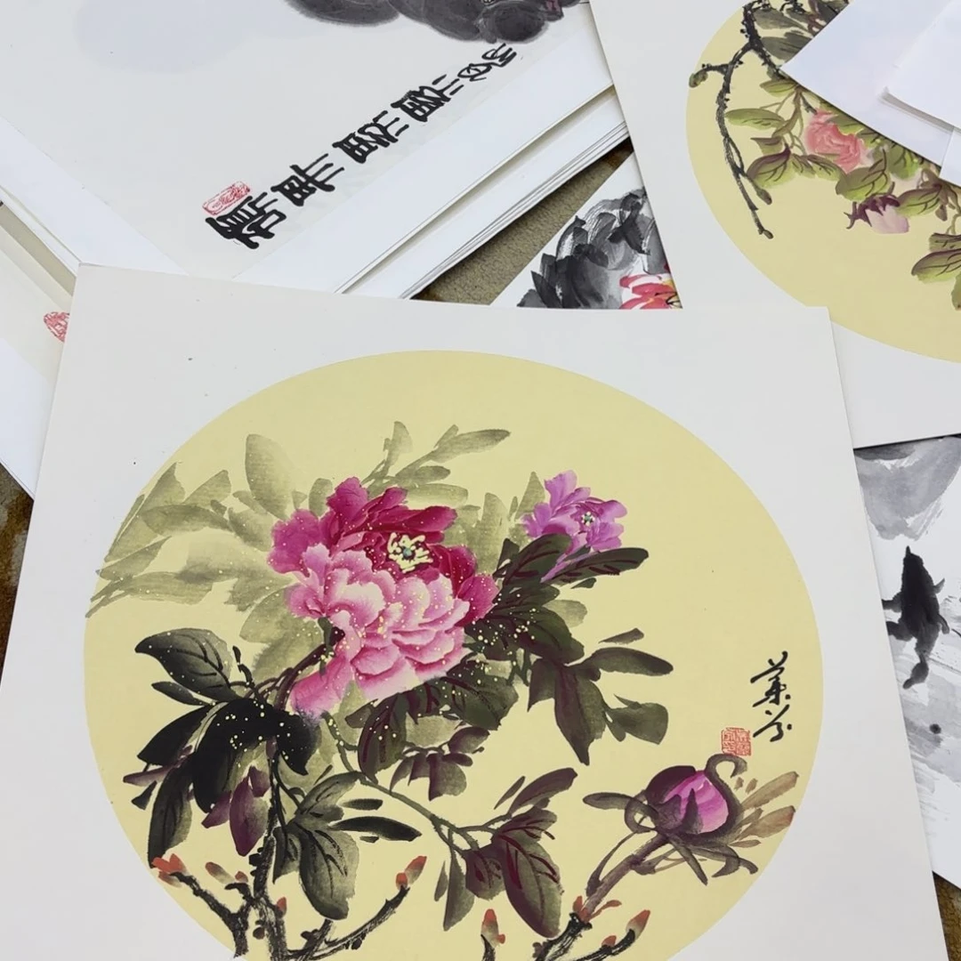 国画吴兰芬斗方李欣主播