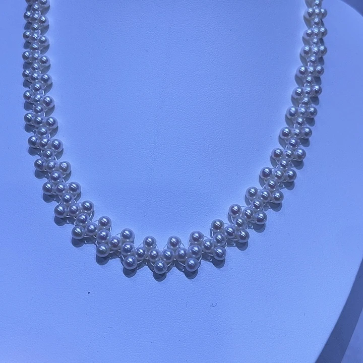 颈饰银S925镶嵌淡水珍珠