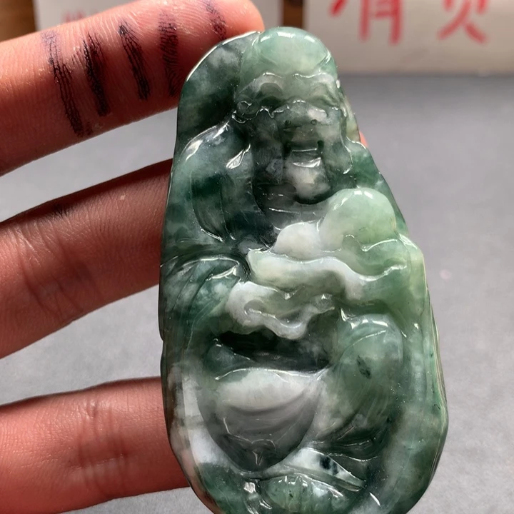 翡翠未镶嵌颈饰保真天然a货翡翠