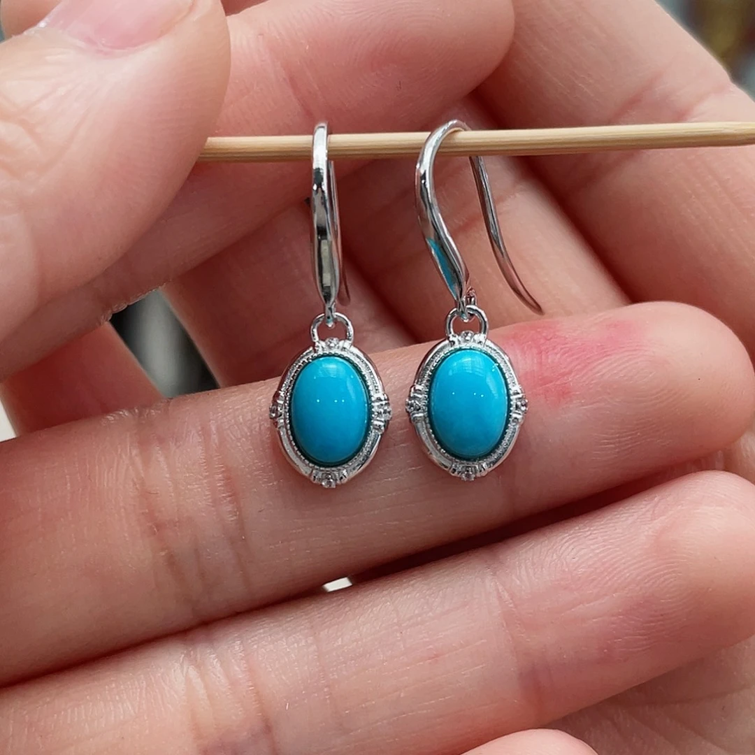 绿松石颈饰银S925镶嵌