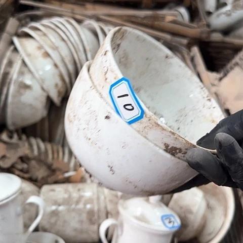 瓷片国营厂库存微瑕12厘米10