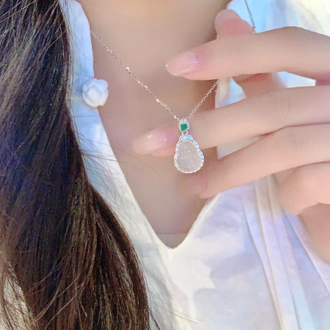 坠链均925银 105葫芦通体纯银项链