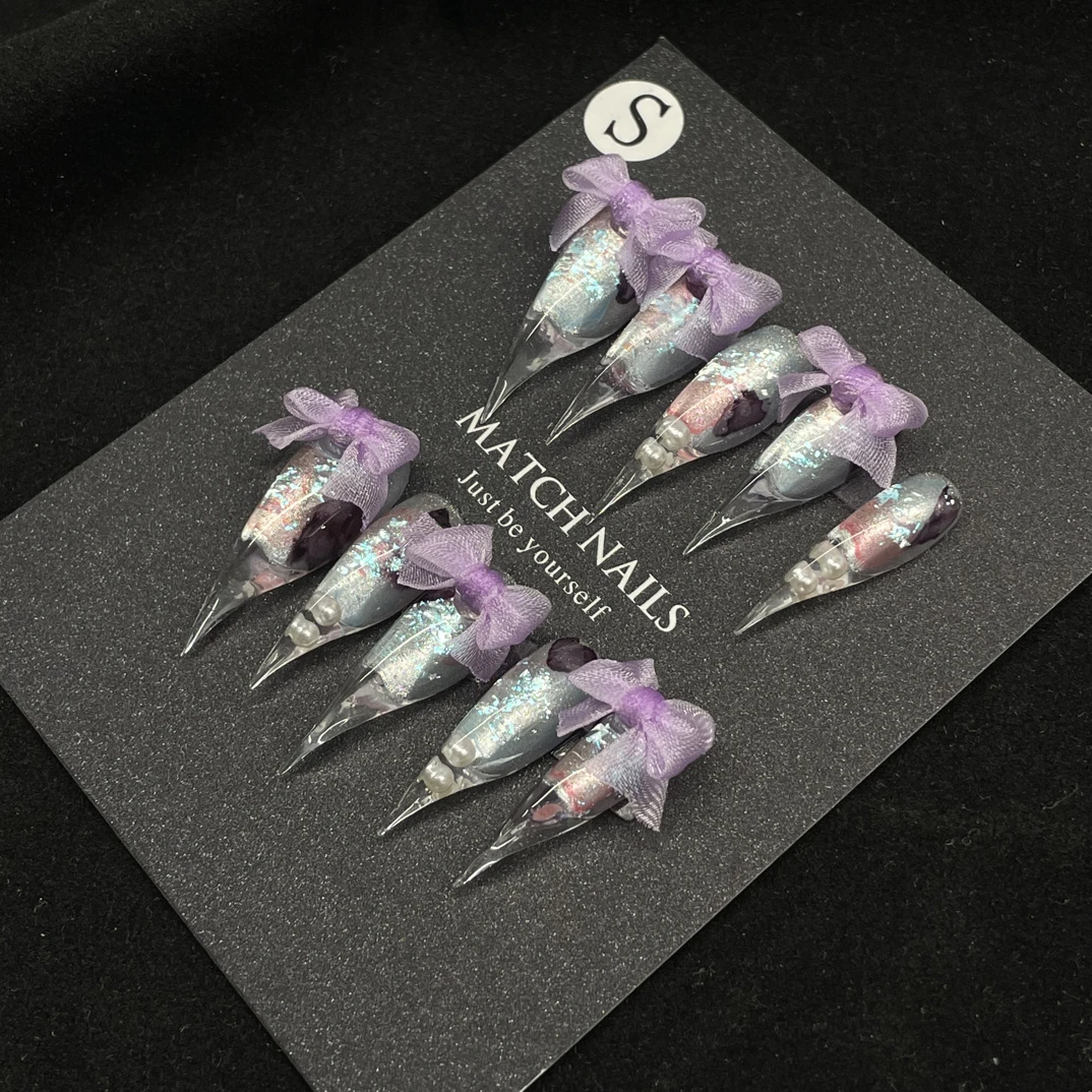 【珊瑚海蝶】渐变紫3cm龙爪狼爪猫爪个性龙甲穿戴甲