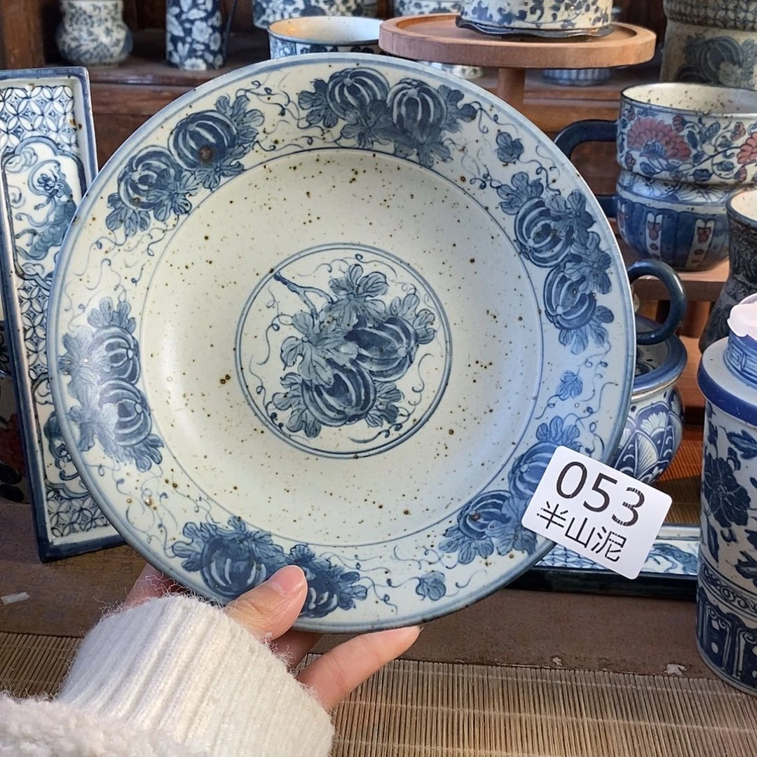 陶手工手绘青花高温陶瓷