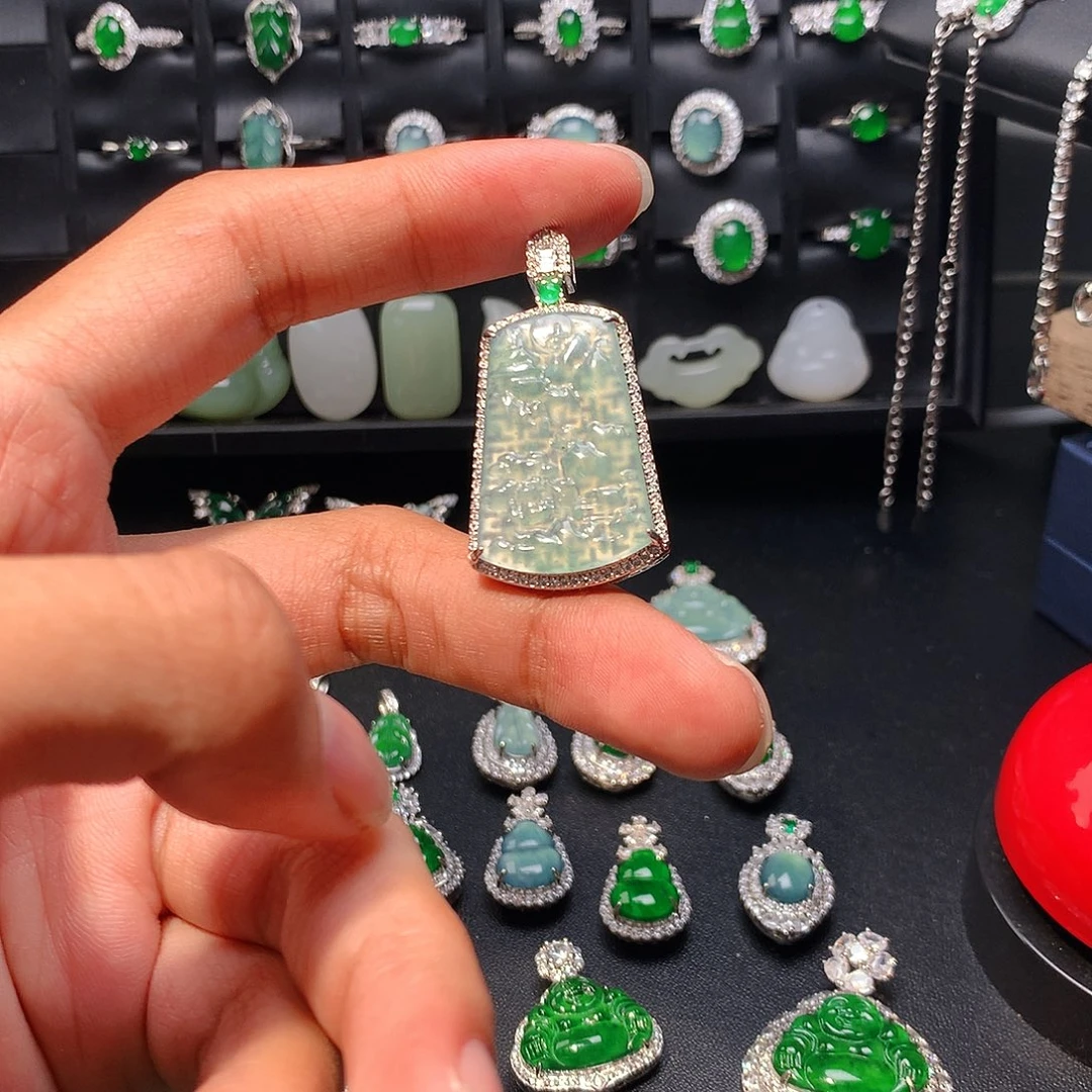 翡翠未镶嵌吊坠(不含链)