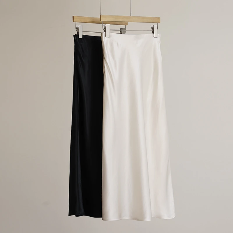 【文娇专属】设计感醋酸缎面A字包臀鱼尾裙女士半身裙（250481）