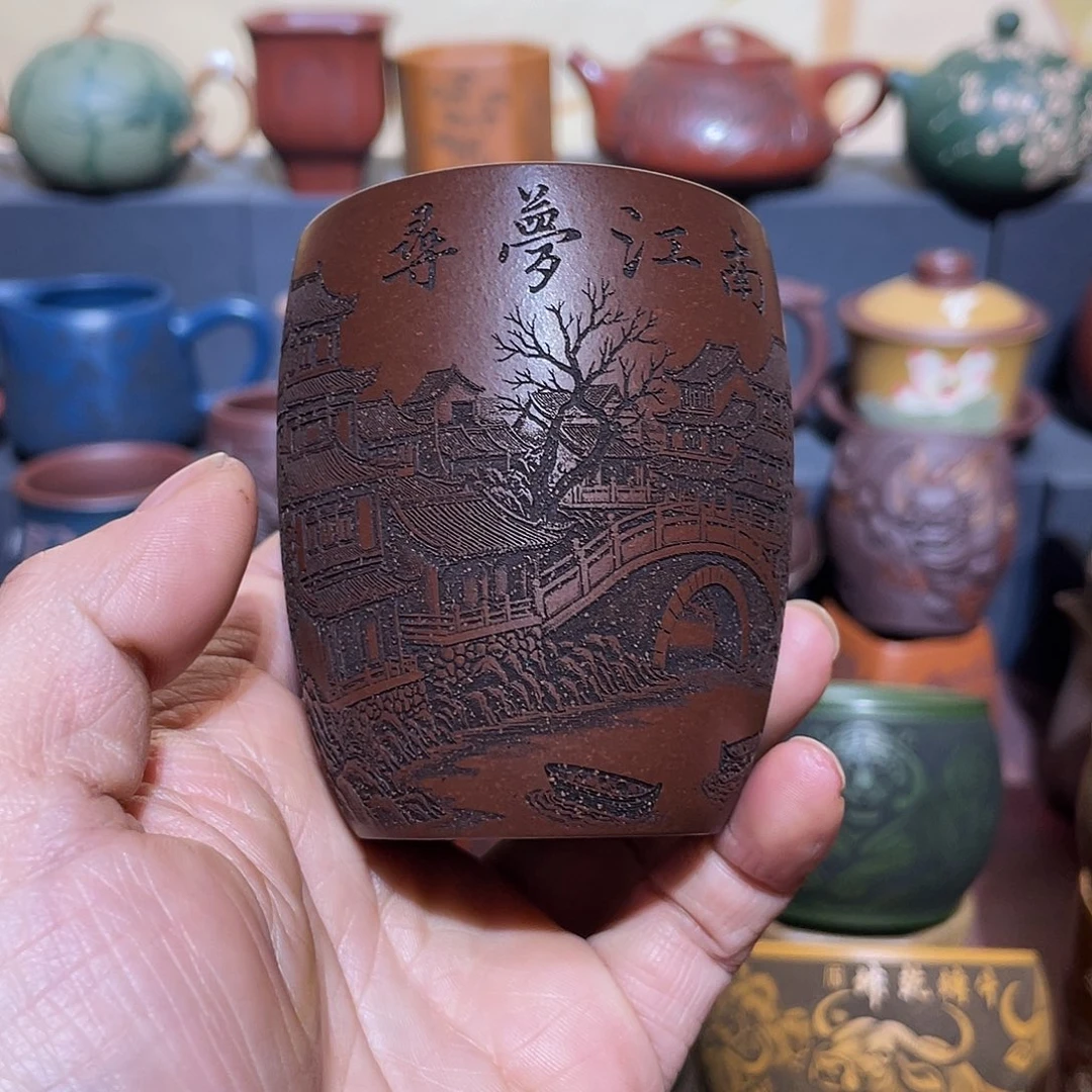 原矿紫砂手工主人杯