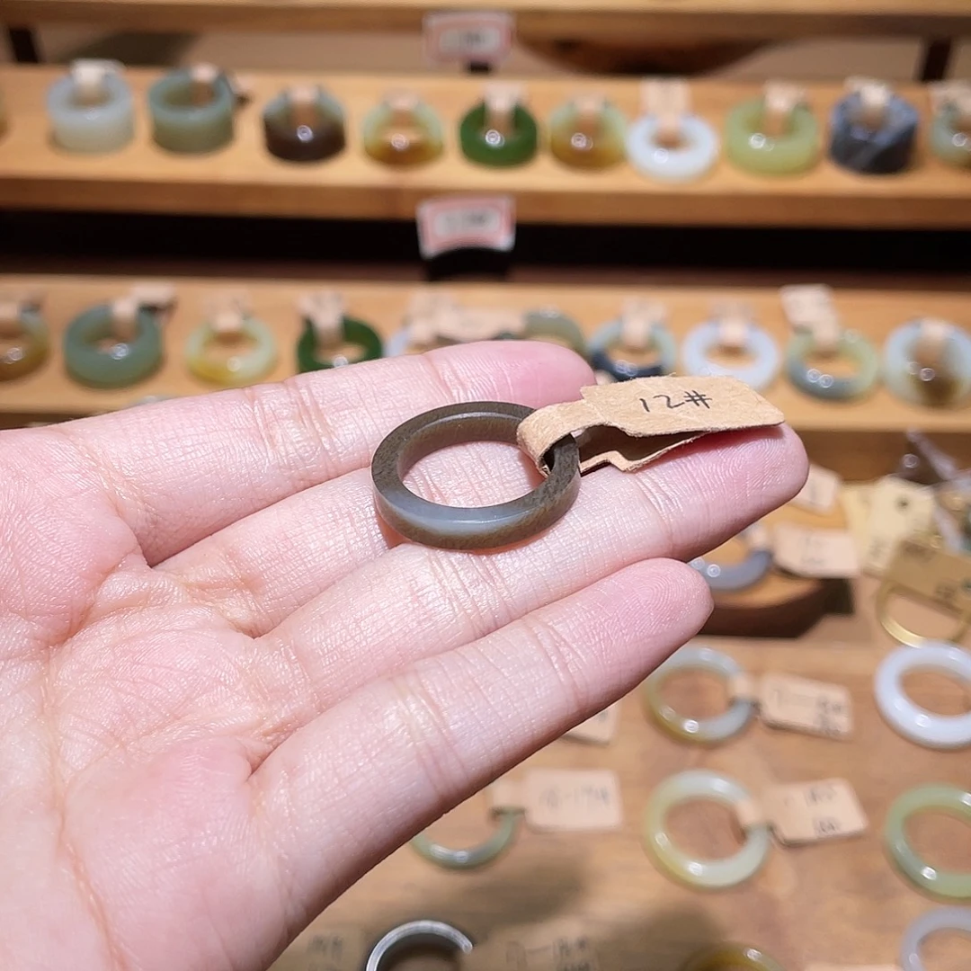 兜***粥和田玉未镶嵌戒指16.4