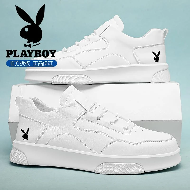 花花公子男鞋2025新款冬季爆款高级感小白运动休闲鞋男士厚底板鞋