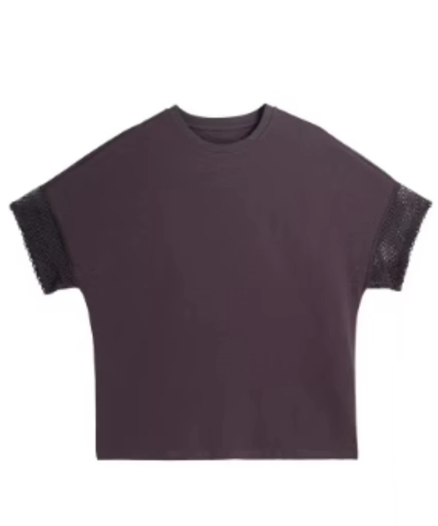 有货梵#呼吸袖夏季福利重工拼接飞袖上衣，衣长：66cm