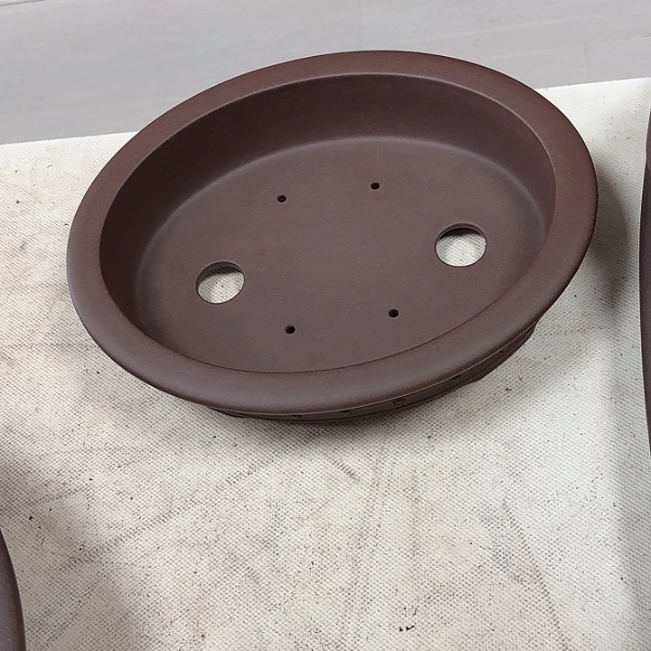 秋***隐花盆紫砂下带圆二个