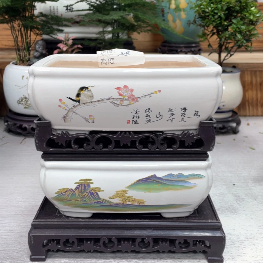 花盆紫砂陶瓷艺术精品花盆陶瓷