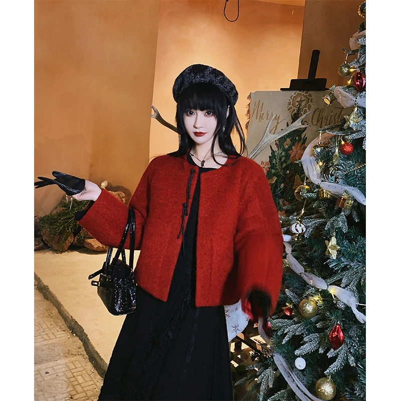 NAVST直播胶囊新中式盘扣呢外套C2110340WT2百搭时尚简约休闲