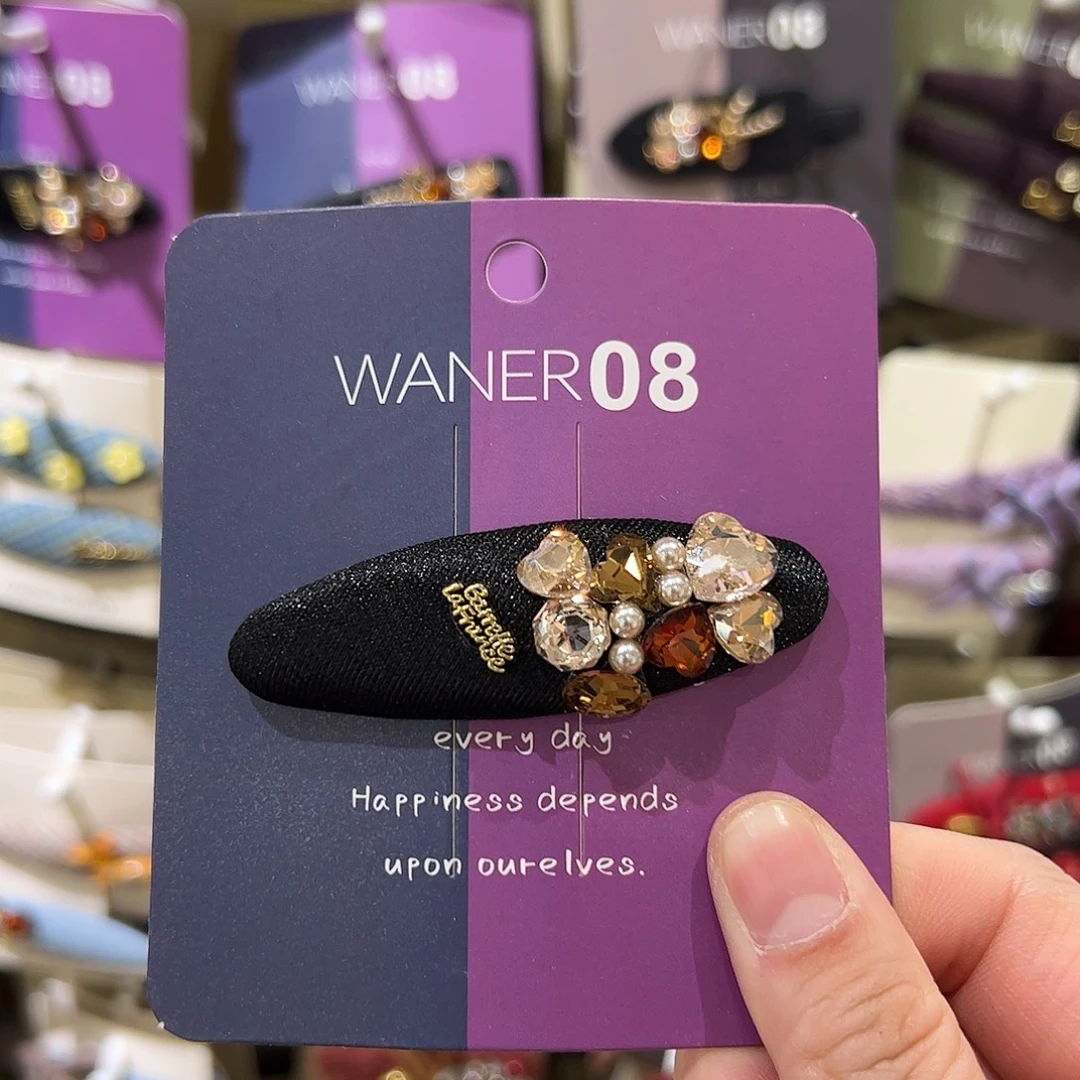 布艺非金属圆爆米花拜拜夹