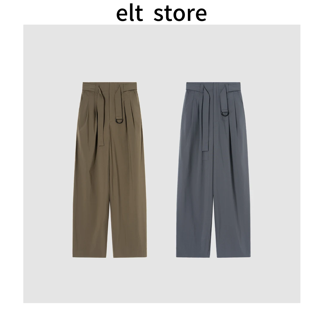 卡扣腰带镰刀休闲西裤1484